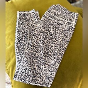 Varley Snow Leopard Print Leggings S